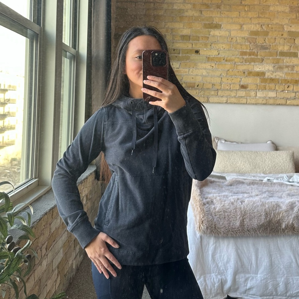 Lululemon Navy Blue Hoodie Cowl Neck
